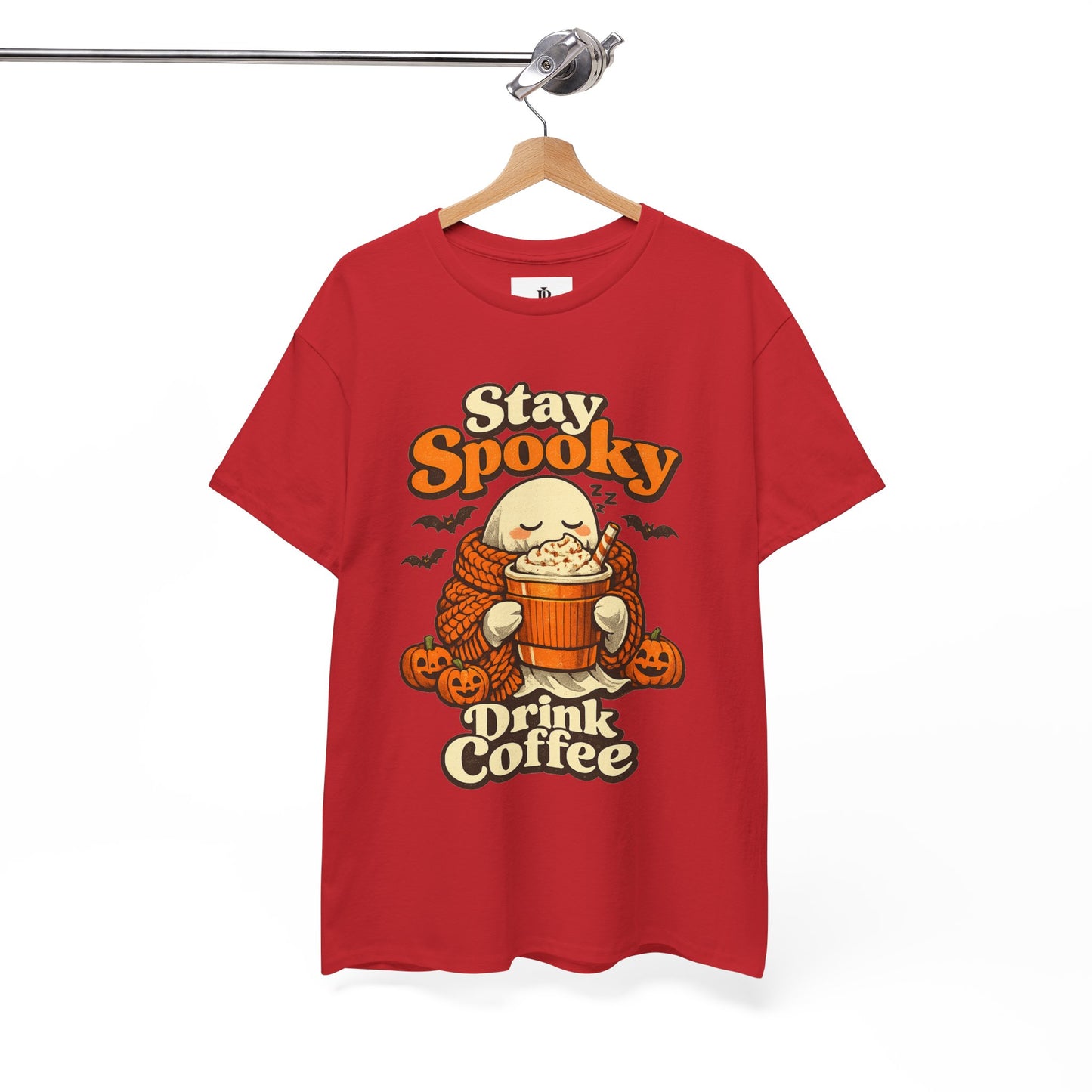 Halloween Ghost Coffee Shirt, Cozy Fall Graphic Tee, Autumn Pumpkin Spice Drink