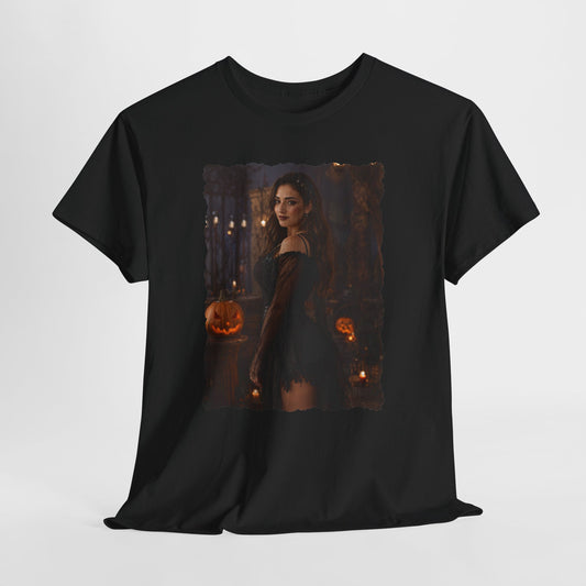 Custom Halloween Portrait Shirt From Your Photo, Personalized Spooky Tshirt, Witch Costume Photo Tee, Custom Photo Gift, Halloween Gift Her