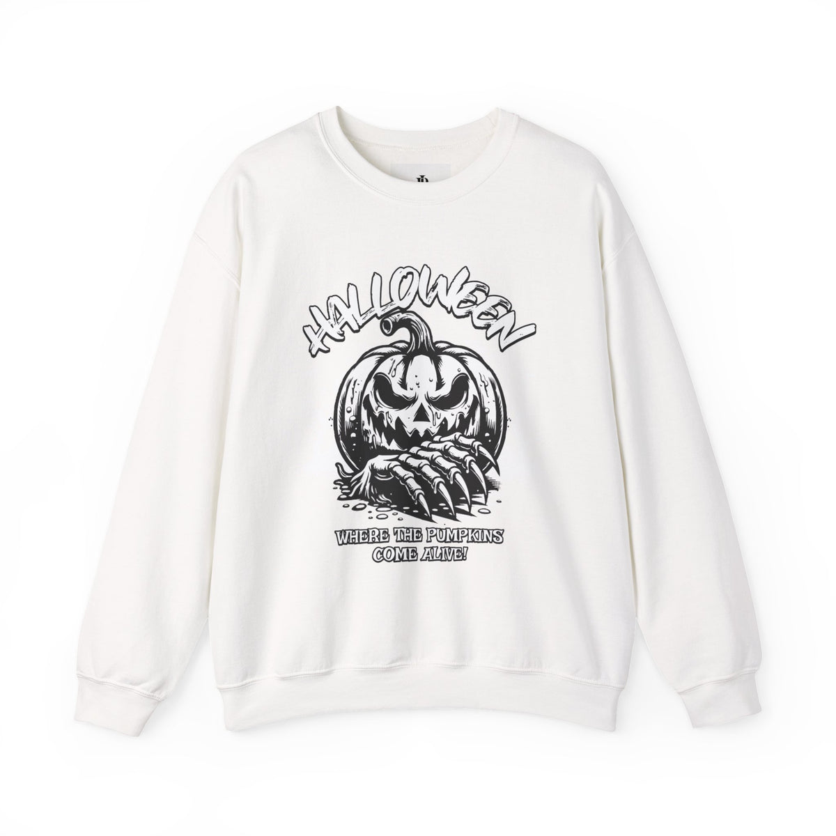 Halloween Pumpkin Crewneck Sweatshirt – Vintage Jack-O'-Lantern Graphic
