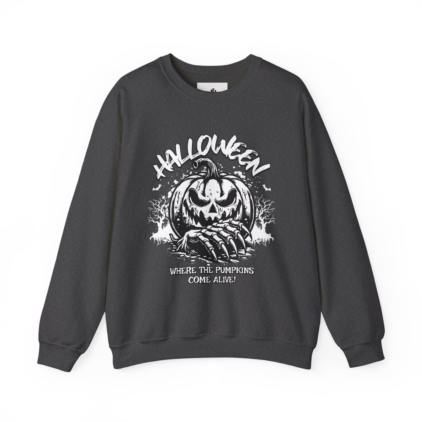 Halloween Pumpkin Crewneck Sweatshirt – Vintage Jack-O'-Lantern Graphic