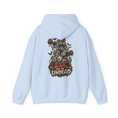 Undead Horror Hoodie – “No Rest for the Undead” Graphic Sweatshirt