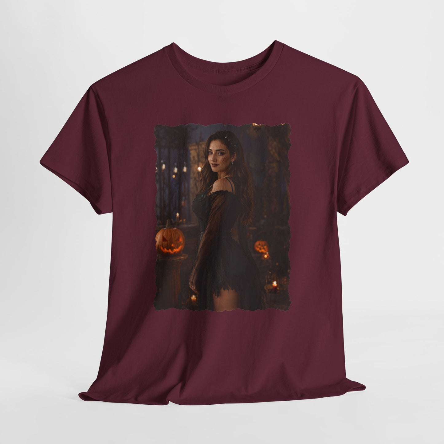 Custom Halloween Portrait Shirt From Your Photo, Personalized Spooky Tshirt, Witch Costume Photo Tee, Custom Photo Gift, Halloween Gift Her