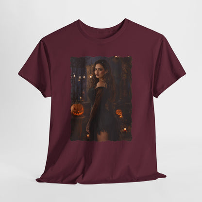 Custom Halloween Portrait Shirt From Your Photo, Personalized Spooky Tshirt, Witch Costume Photo Tee, Custom Photo Gift, Halloween Gift Her