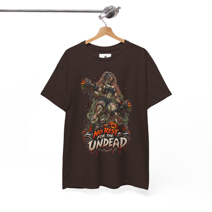 Zombie Graphic T-Shirt — "No Rest for the Undead" Horror Tee