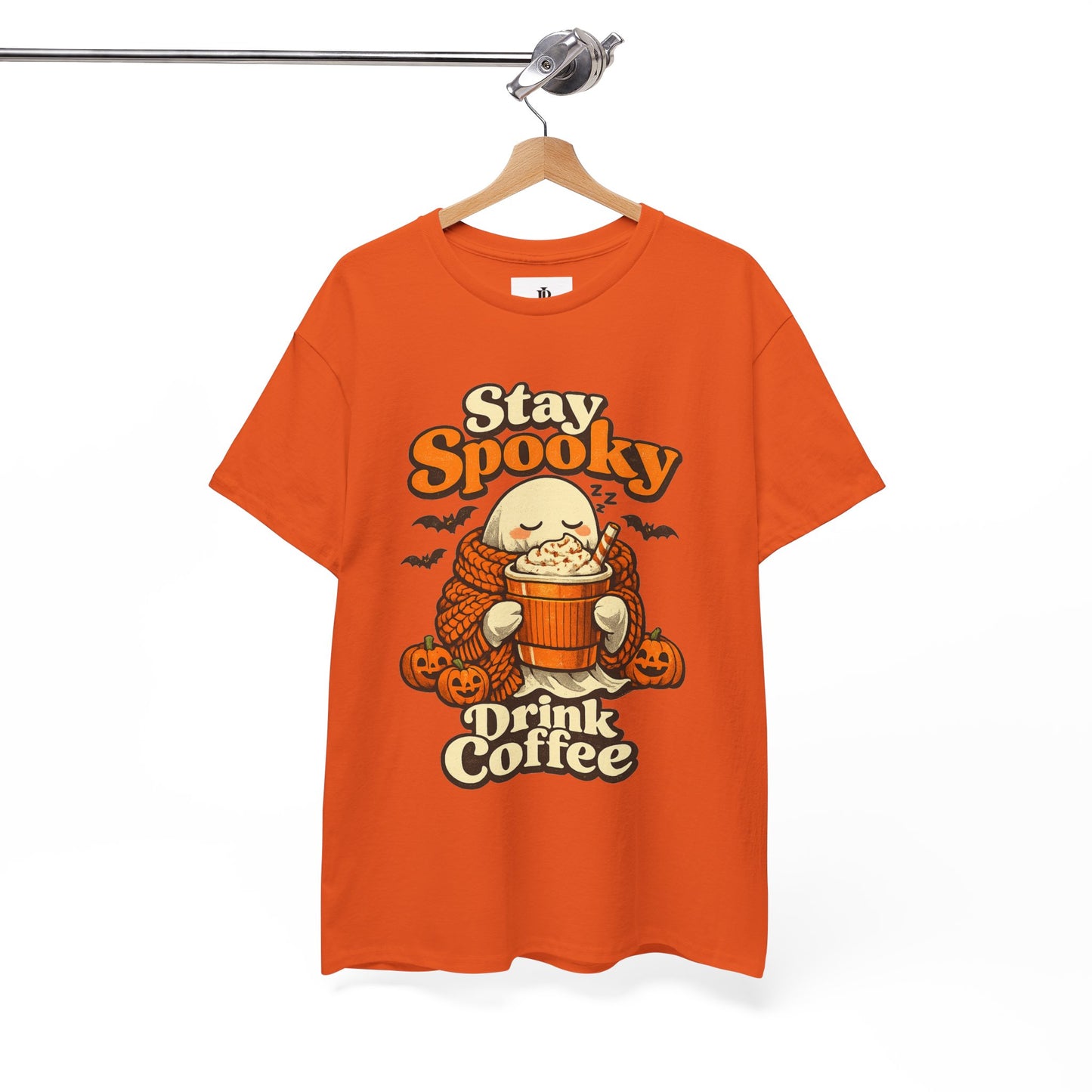 Halloween Ghost Coffee Shirt, Cozy Fall Graphic Tee, Autumn Pumpkin Spice Drink