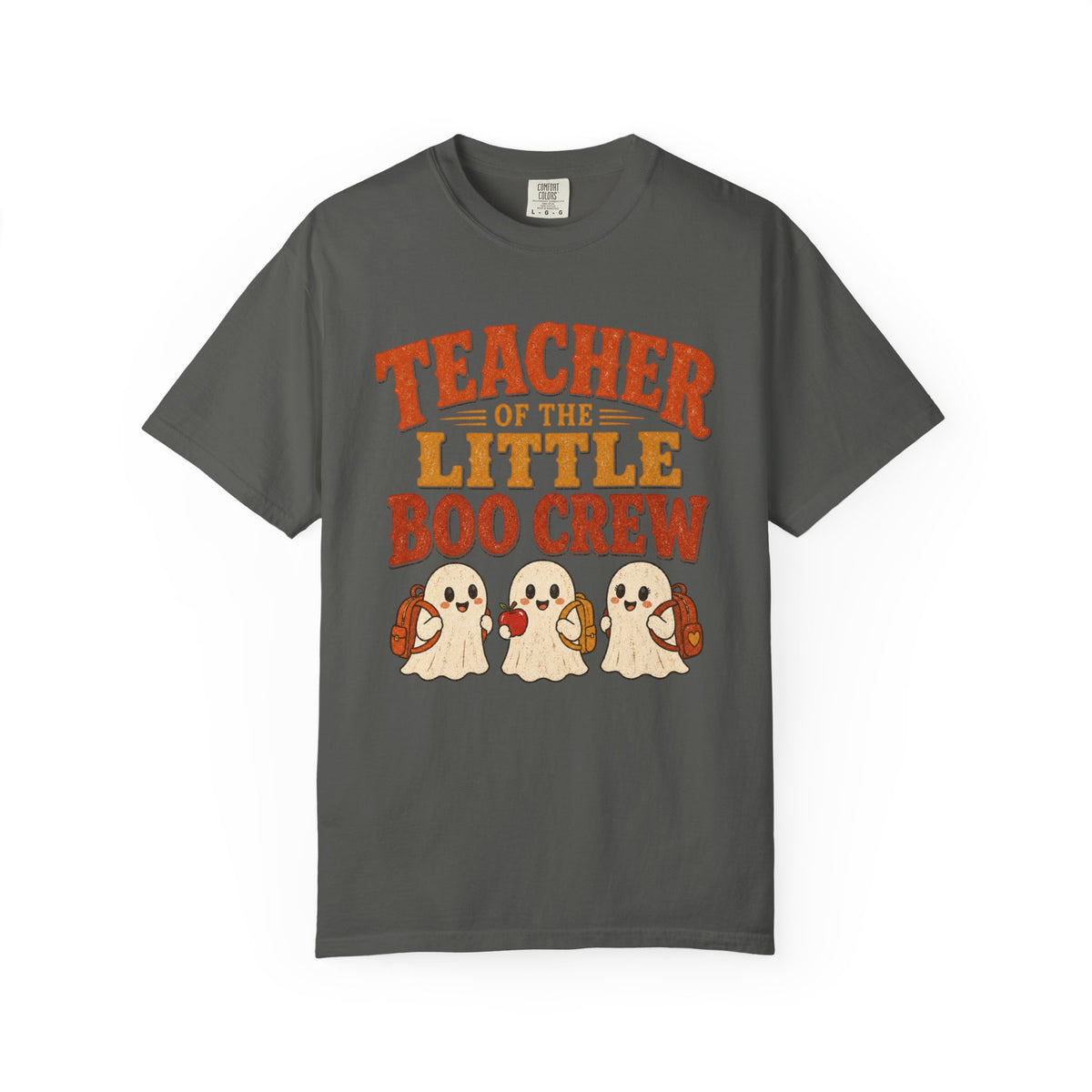 Teacher of the Little Boo Crew Shirt, Comfort Colors Garment Dyed Halloween Teacher Tee, Kindergarten Vintage Fall Gift