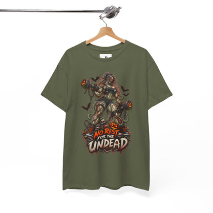 Zombie Graphic T-Shirt — "No Rest for the Undead" Horror Tee