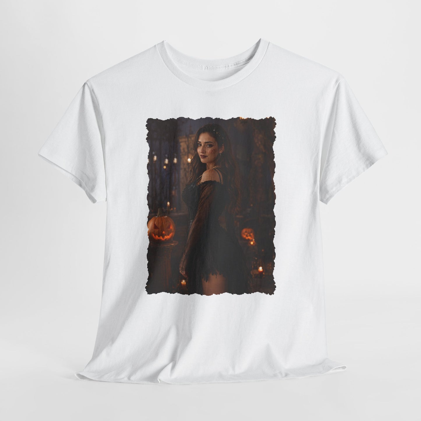 Custom Halloween Portrait Shirt From Your Photo, Personalized Spooky Tshirt, Witch Costume Photo Tee, Custom Photo Gift, Halloween Gift Her
