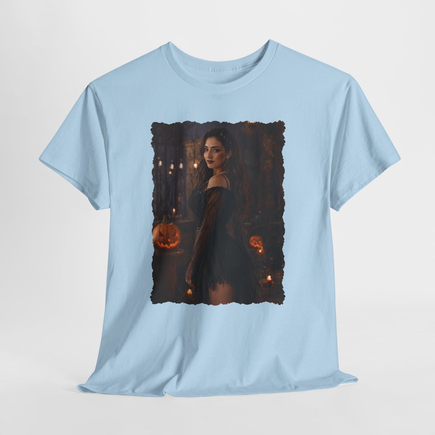 Custom Halloween Portrait Shirt From Your Photo, Personalized Spooky Tshirt, Witch Costume Photo Tee, Custom Photo Gift, Halloween Gift Her