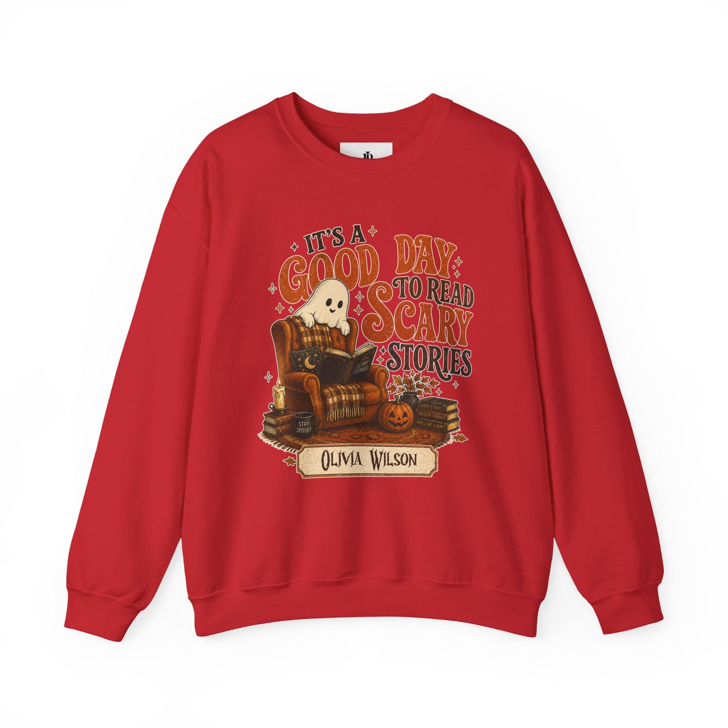 Bookish Halloween Sweatshirt, Personalized Scary Stories Crewneck, Soft Cotton Blend