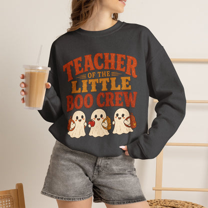 Teacher of the Little Boo Crew Sweatshirt, Cute Halloween Teacher Crewneck, Kindergarten Teacher Sweater, Cozy Fall School Sweatshirt
