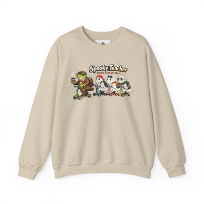 Personalized Teacher Sweatshirt, Spooky Ghost Halloween Crewneck, Custom Name and Grade