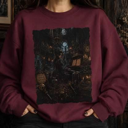 Haunted Mansion Gothic Sweatshirt | Ghost Piano Halloween Crewneck