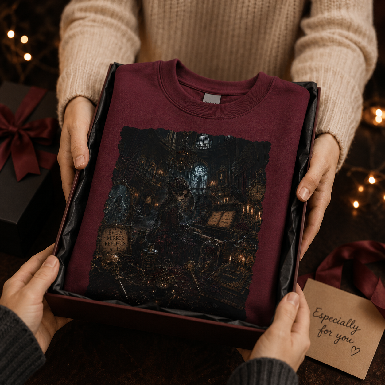 Haunted Mansion Gothic Sweatshirt | Ghost Piano Halloween Crewneck