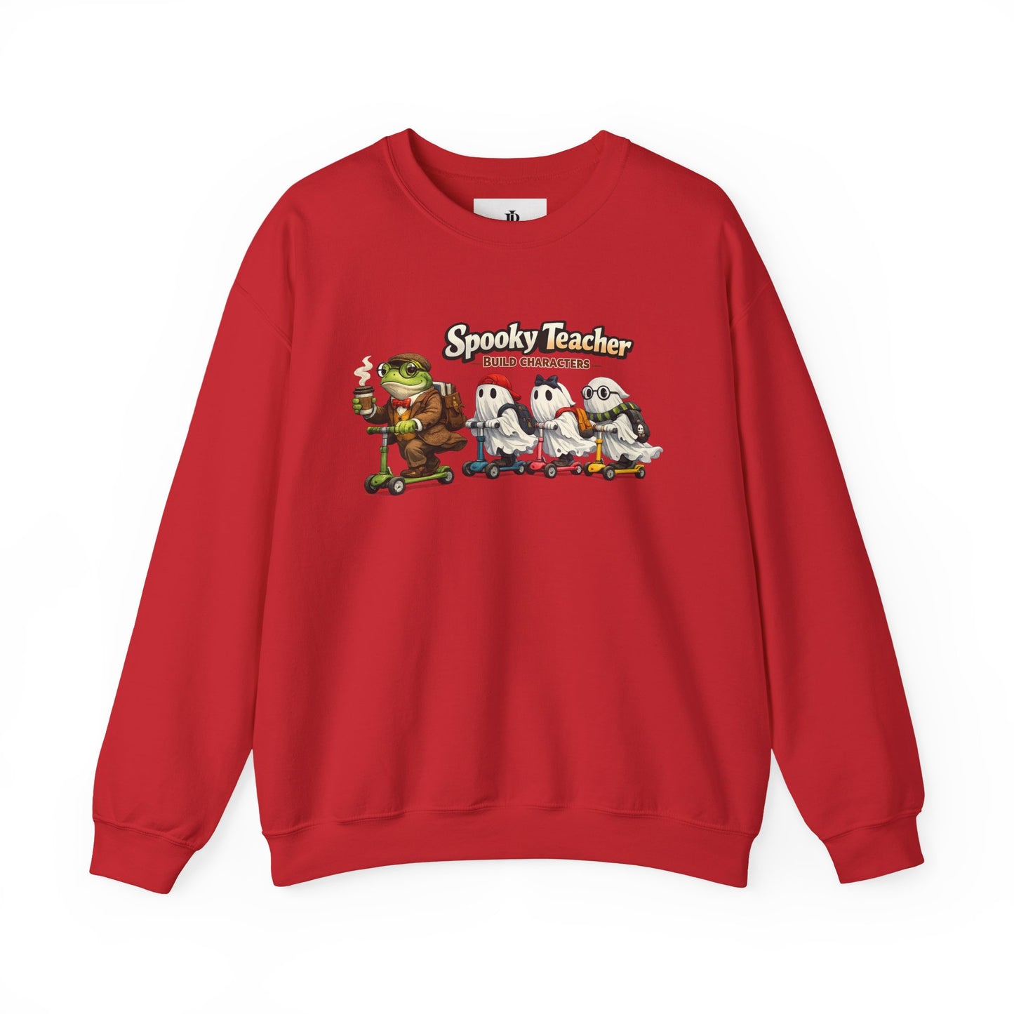 Personalized Teacher Sweatshirt, Spooky Ghost Halloween Crewneck, Custom Name and Grade