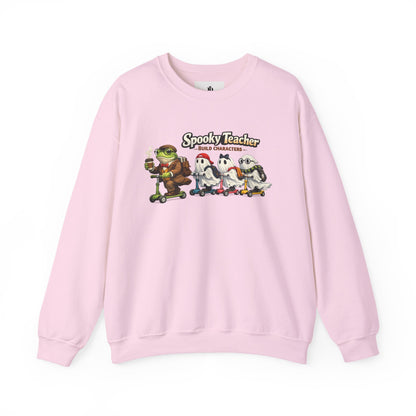 Personalized Teacher Sweatshirt, Spooky Ghost Halloween Crewneck, Custom Name and Grade