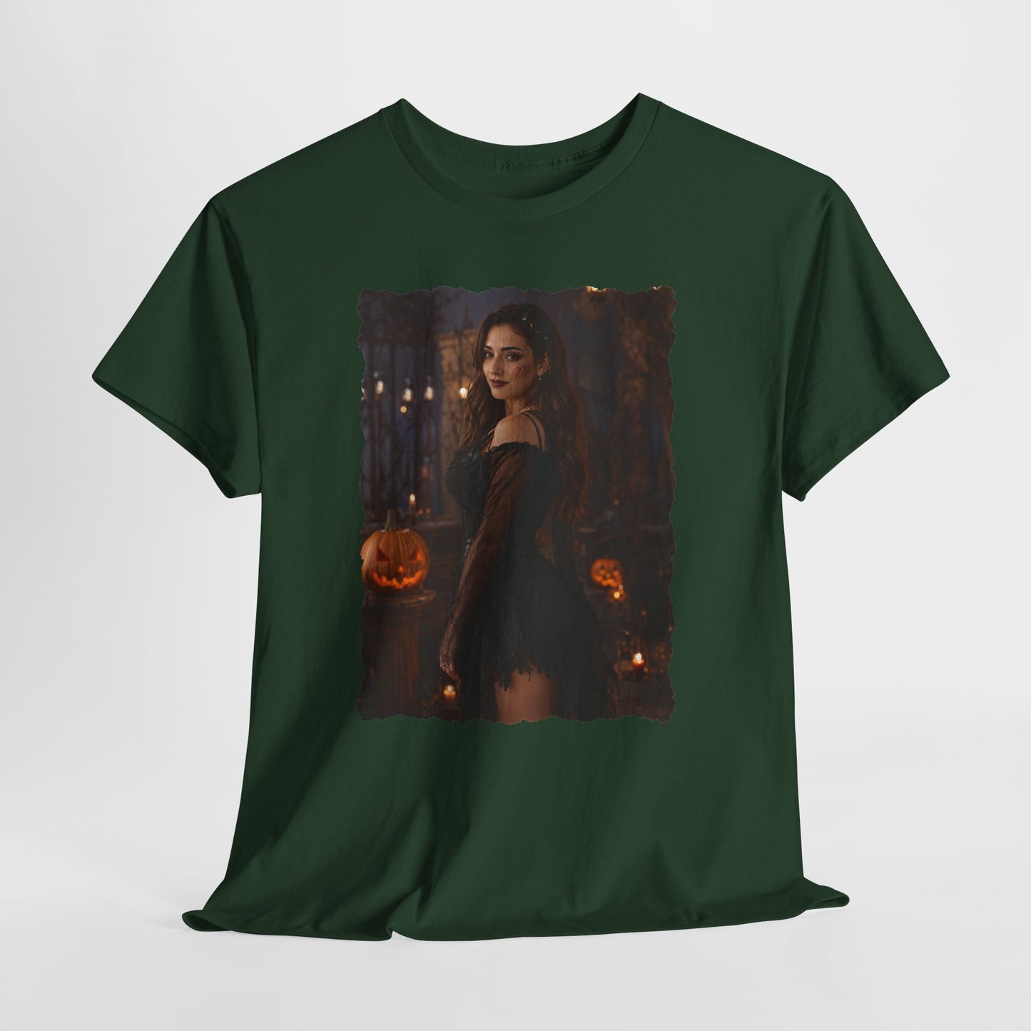 Custom Halloween Portrait Shirt From Your Photo, Personalized Spooky Tshirt, Witch Costume Photo Tee, Custom Photo Gift, Halloween Gift Her