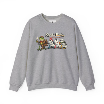Personalized Teacher Sweatshirt, Spooky Ghost Halloween Crewneck, Custom Name and Grade