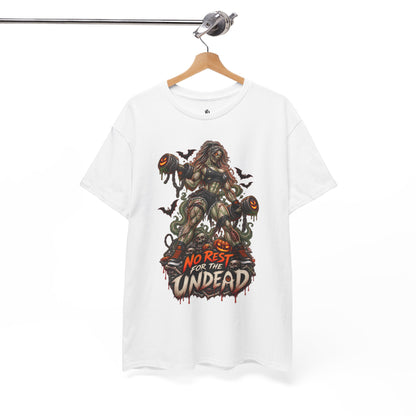 Zombie Graphic T-Shirt — "No Rest for the Undead" Horror Tee