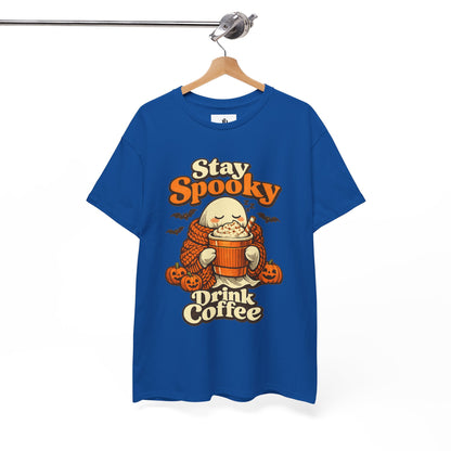 Halloween Ghost Coffee Shirt, Cozy Fall Graphic Tee, Autumn Pumpkin Spice Drink