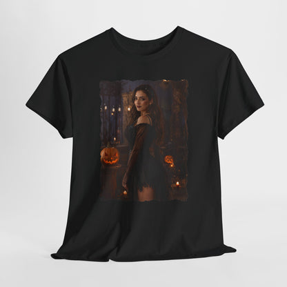 Custom Halloween Portrait Shirt From Your Photo, Personalized Spooky Tshirt, Witch Costume Photo Tee, Custom Photo Gift, Halloween Gift Her