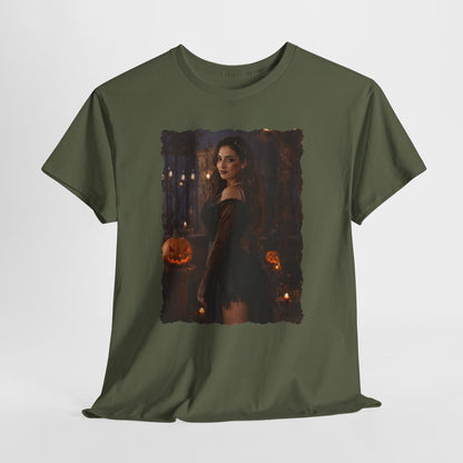 Custom Halloween Portrait Shirt From Your Photo, Personalized Spooky Tshirt, Witch Costume Photo Tee, Custom Photo Gift, Halloween Gift Her