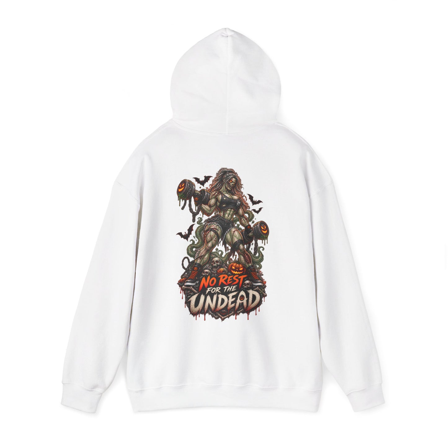 Undead Horror Hoodie – “No Rest for the Undead” Graphic Sweatshirt