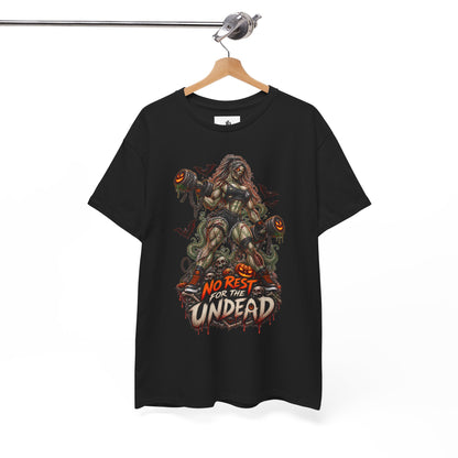 Zombie Graphic T-Shirt — "No Rest for the Undead" Horror Tee