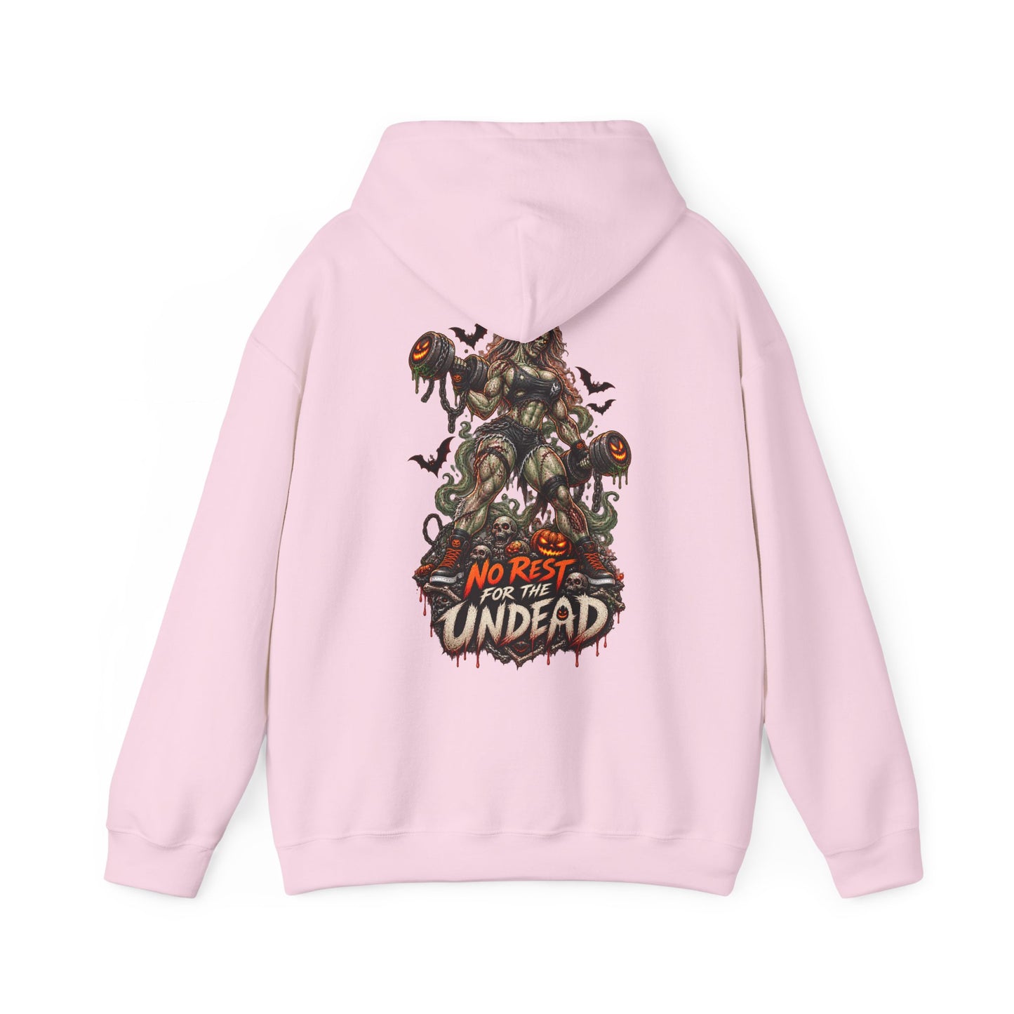 Undead Horror Hoodie – “No Rest for the Undead” Graphic Sweatshirt