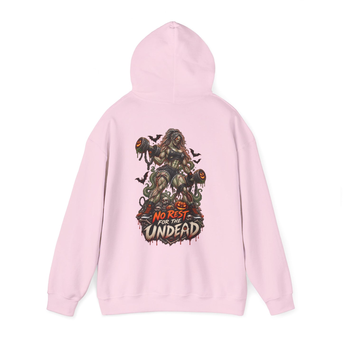 Undead Horror Hoodie – “No Rest for the Undead” Graphic Sweatshirt