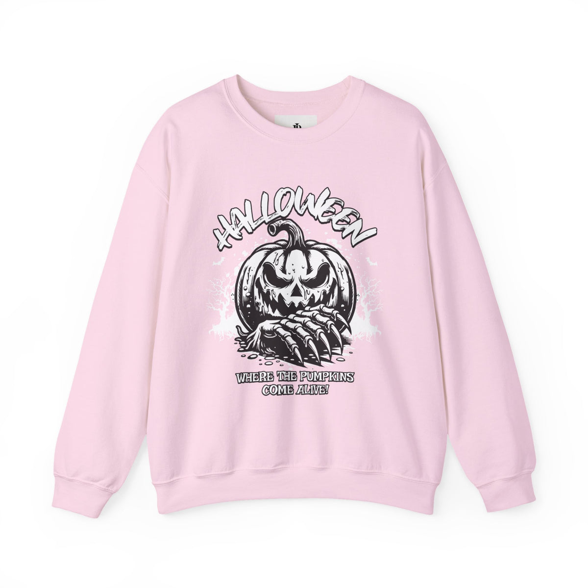 Halloween Pumpkin Crewneck Sweatshirt – Vintage Jack-O'-Lantern Graphic