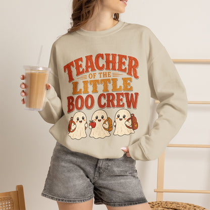 Teacher of the Little Boo Crew Sweatshirt, Cute Halloween Teacher Crewneck, Kindergarten Teacher Sweater, Cozy Fall School Sweatshirt
