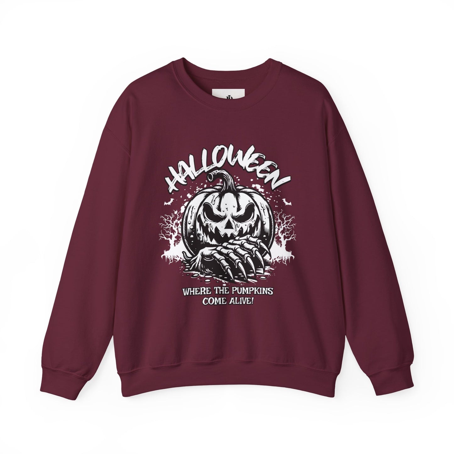Halloween Pumpkin Crewneck Sweatshirt – Vintage Jack-O'-Lantern Graphic
