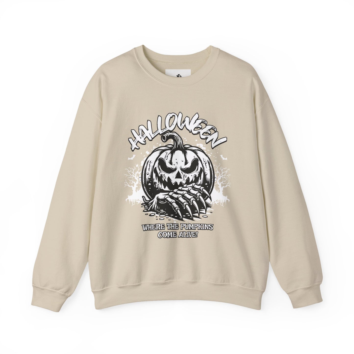 Halloween Pumpkin Crewneck Sweatshirt – Vintage Jack-O'-Lantern Graphic
