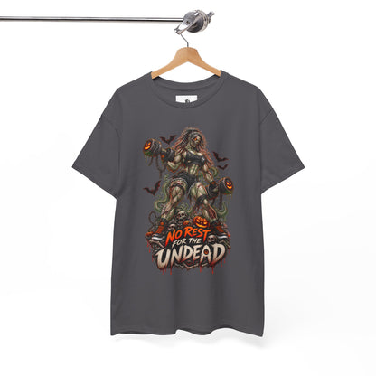 Zombie Graphic T-Shirt — "No Rest for the Undead" Horror Tee