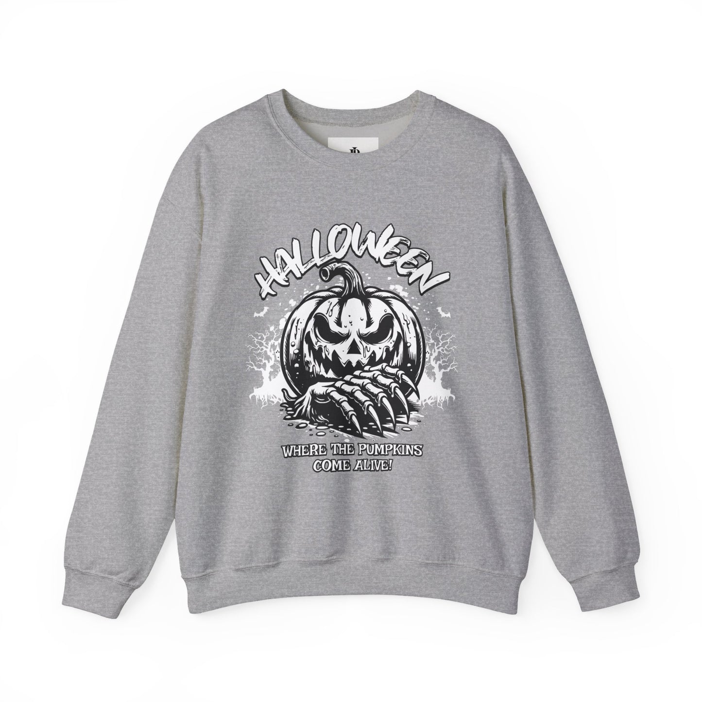 Halloween Pumpkin Crewneck Sweatshirt – Vintage Jack-O'-Lantern Graphic