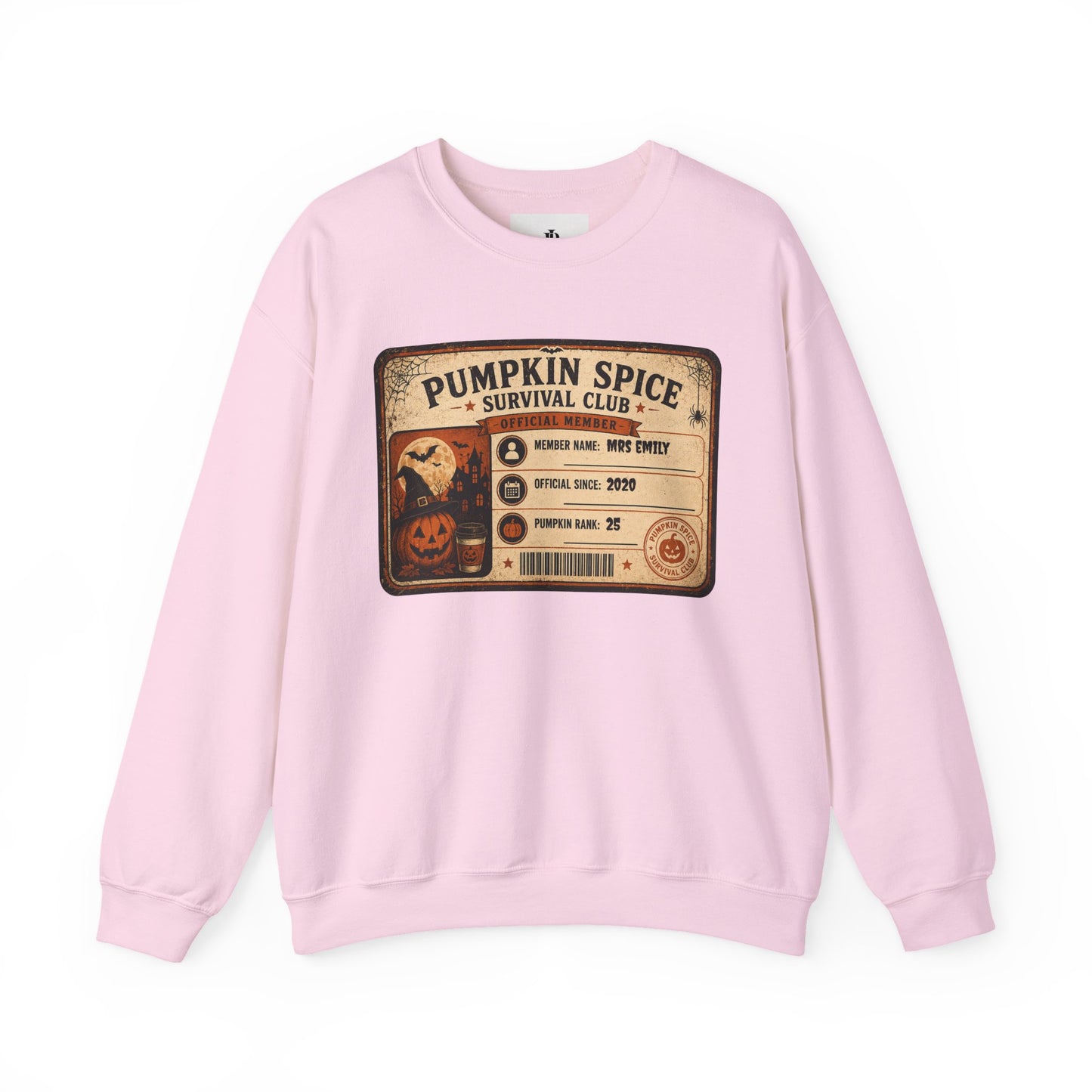 Pumpkin Spice Survival Club Sweatshirt | Retro Halloween Pumpkin Badge