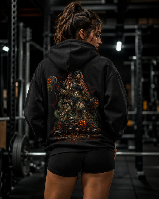 Undead Horror Hoodie – “No Rest for the Undead” Graphic Sweatshirt
