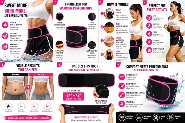 Sweat belt for men and women lifestyle photo